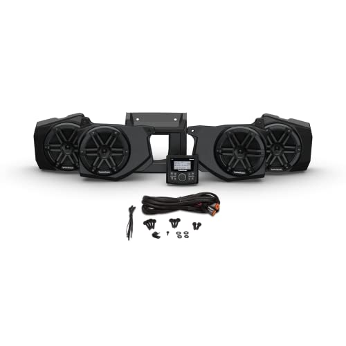 Rockford Fosgate RNGR18-STG2 Audio Kit: PMX-1 Receiver, M0 Series Front & Rear Speakers for Select Polaris Ranger Models (2018-2022) Rockford Fosgate RNGR18-STG2 Audio Kit: PMX-1 Receiver, M0 Series Front & Rear Speakers for Select Polaris Ranger Models (2018-2022)